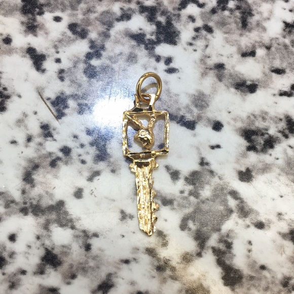 Jewelry - 14k Yellow Gold Playboy Key 🔑 Pendant Charm